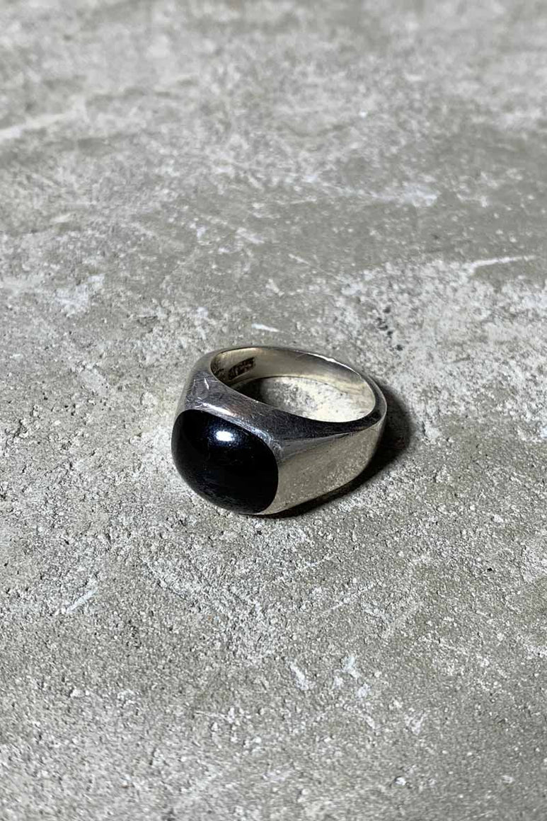 MADE IN MEXICO 925 SILVER RING W/ONYX [SIZE: 21.5号相当 USED]