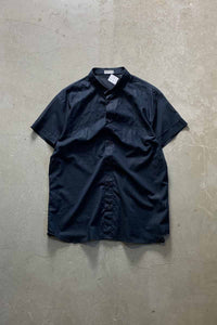 MADE IN ITALY S/S SHEER DRESS STITCH SHIRT / BLACK [SIZE: M USED]