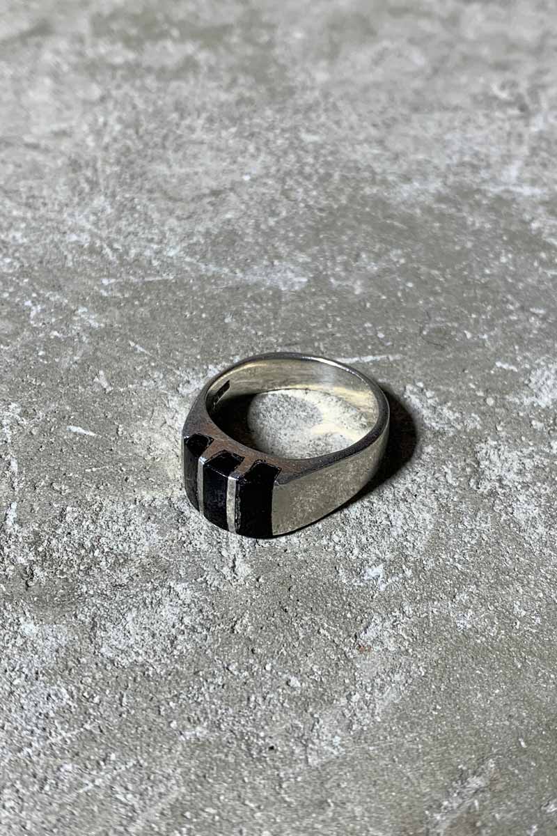 VINTAGE MEXICAN JEWELRY | MADE IN MEXICO 925 SILVER RING W/ONYX 