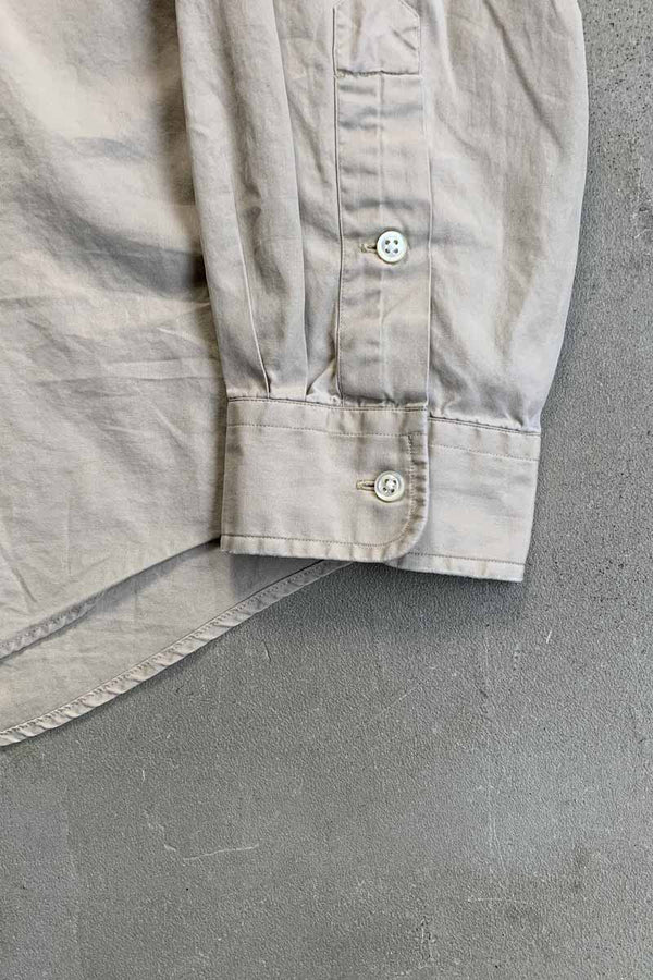 90'S L/S B.D TWO-PLY COTTON BLAKE SHIRT / BEIGE [SIZE: XL USED]