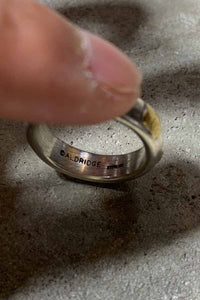 STERLING SILVER RING W/BRASS [SIZE: 10.5号相当 USED]