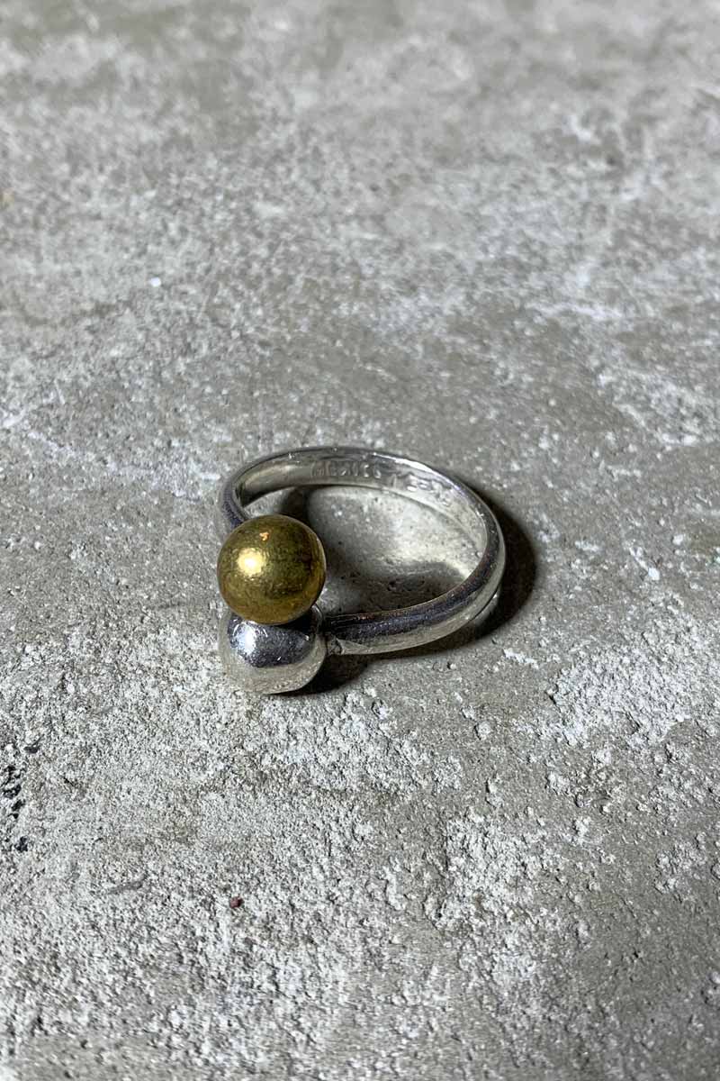 925 SILVER RING W/BRASS [SIZE: US 7 Used]