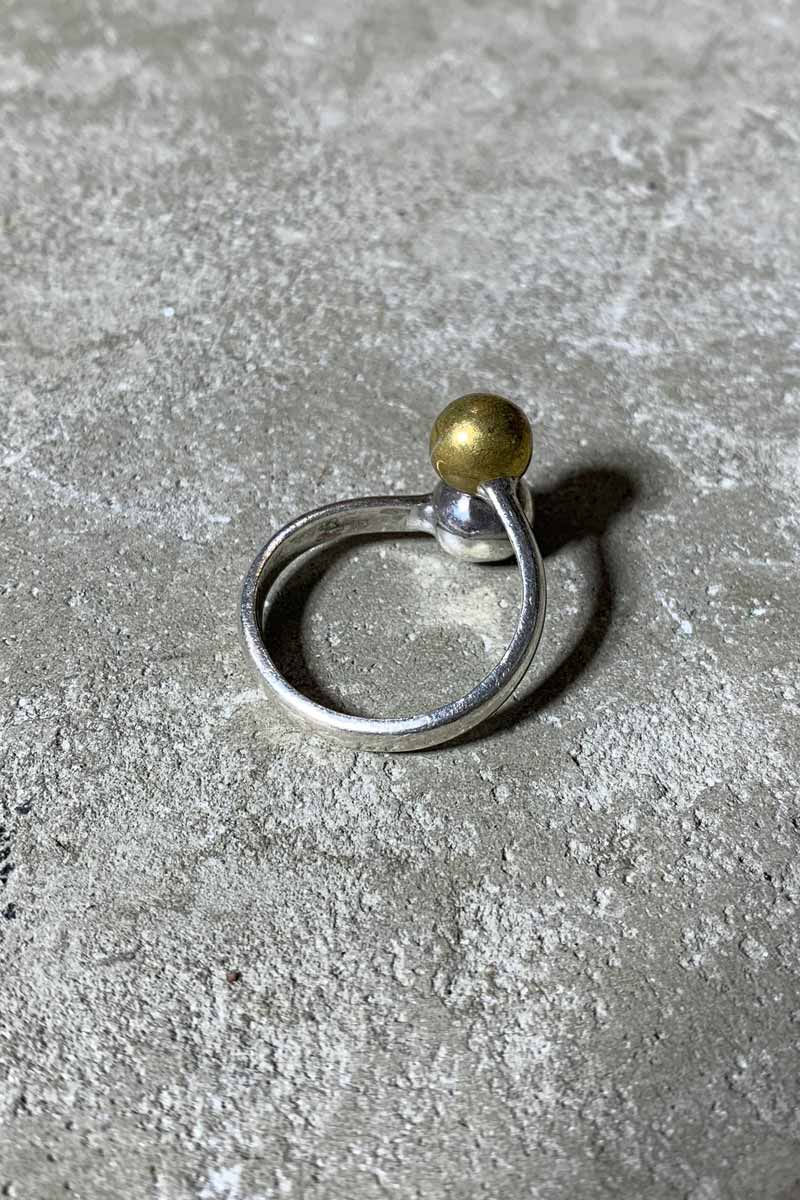 925 SILVER RING W/BRASS [SIZE: US 7 Used]