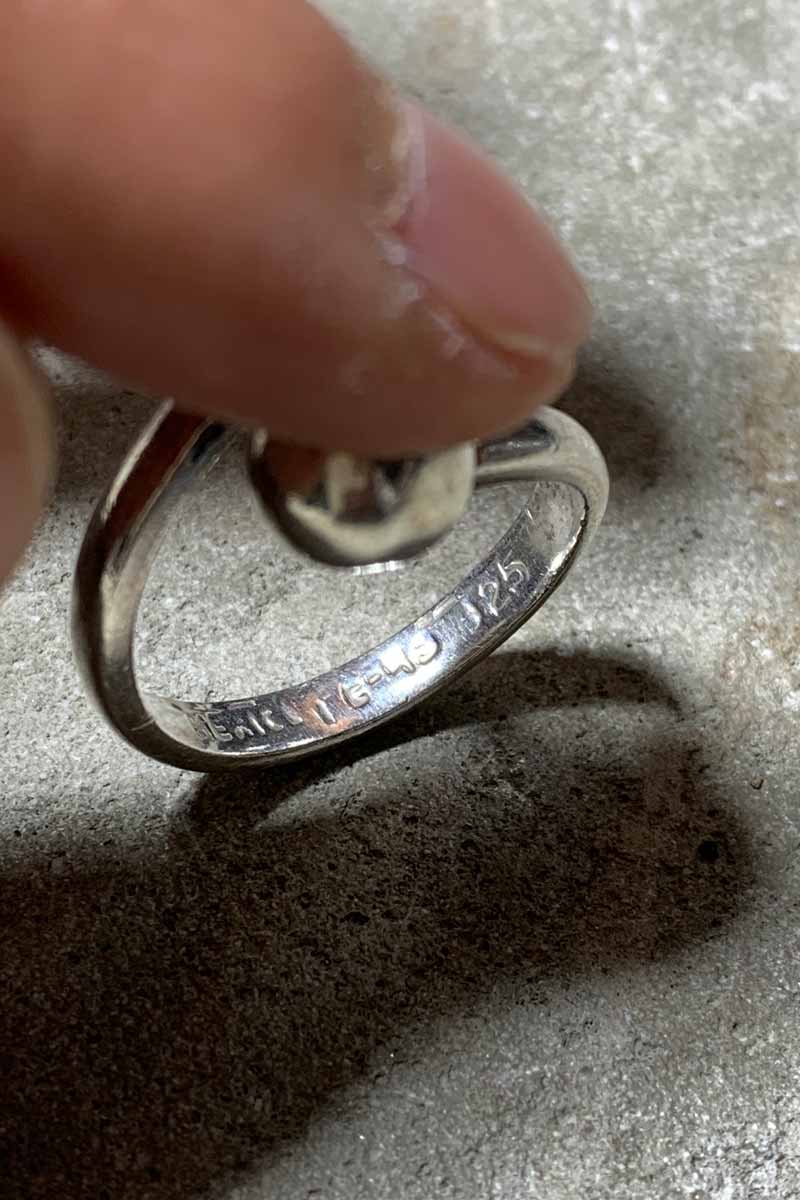 925 SILVER RING W/BRASS [SIZE: US 7 Used]