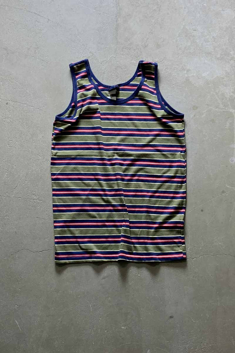 MADE IN USA 90'S BORDER TANK TOP / MULTI [SIZE: L USED]
