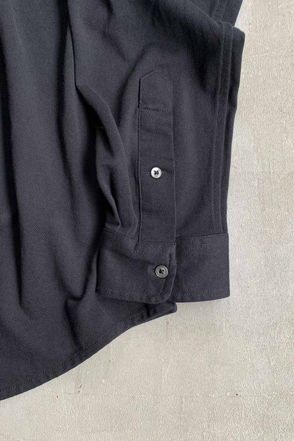 L/S B.D COTTON KNIT OXFORD SHIRT / BLACK [SIZE: XL USED]