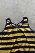 画像をギャラリービューアに読み込む, MADE IN USA 90&#39;S BORDER TANK TOP / YELLOW / NAVY [SIZE: L USED]
