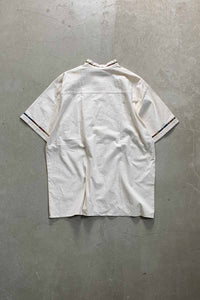 S/S STAND COLLAR SHIRT / IVORY [SIZE: L USED]