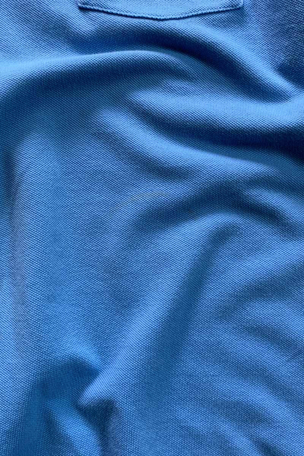 90'S S/S ONE POINT POLO SHIRT / BLUE [SIZE: M USED]