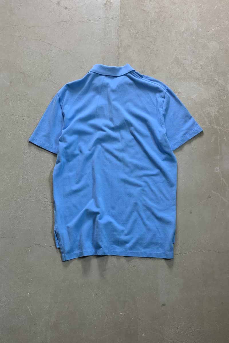 90'S S/S ONE POINT POLO SHIRT / BLUE [SIZE: M USED]