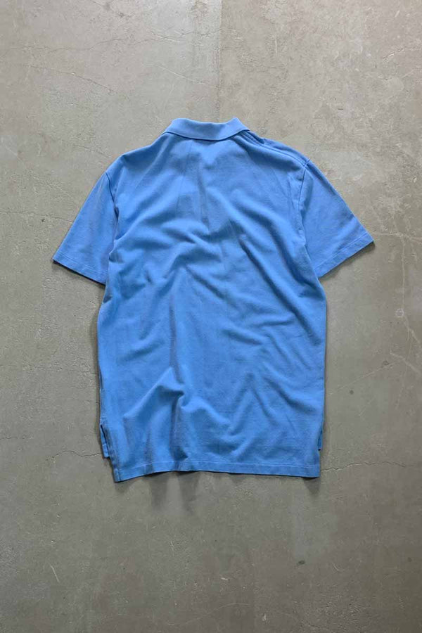 90'S S/S ONE POINT POLO SHIRT / BLUE [SIZE: M USED]