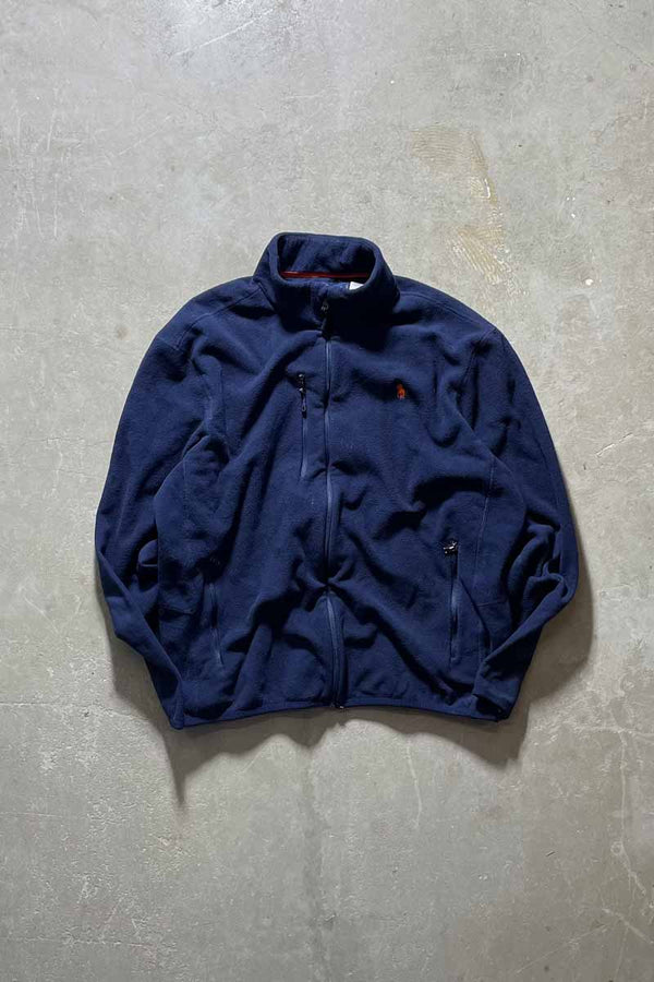 ZIP UP FLEECE JACKET/ NAVY [SIZE:XL USED]