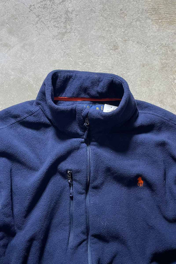 ZIP UP FLEECE JACKET/ NAVY [SIZE:XL USED]