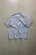 画像をギャラリービューアに読み込む, MADE IN USA 70&#39;S S/S HALF ZIP STRIPE WORK SHIRT / WHITE / NAVY [SIZE: XL USED]
