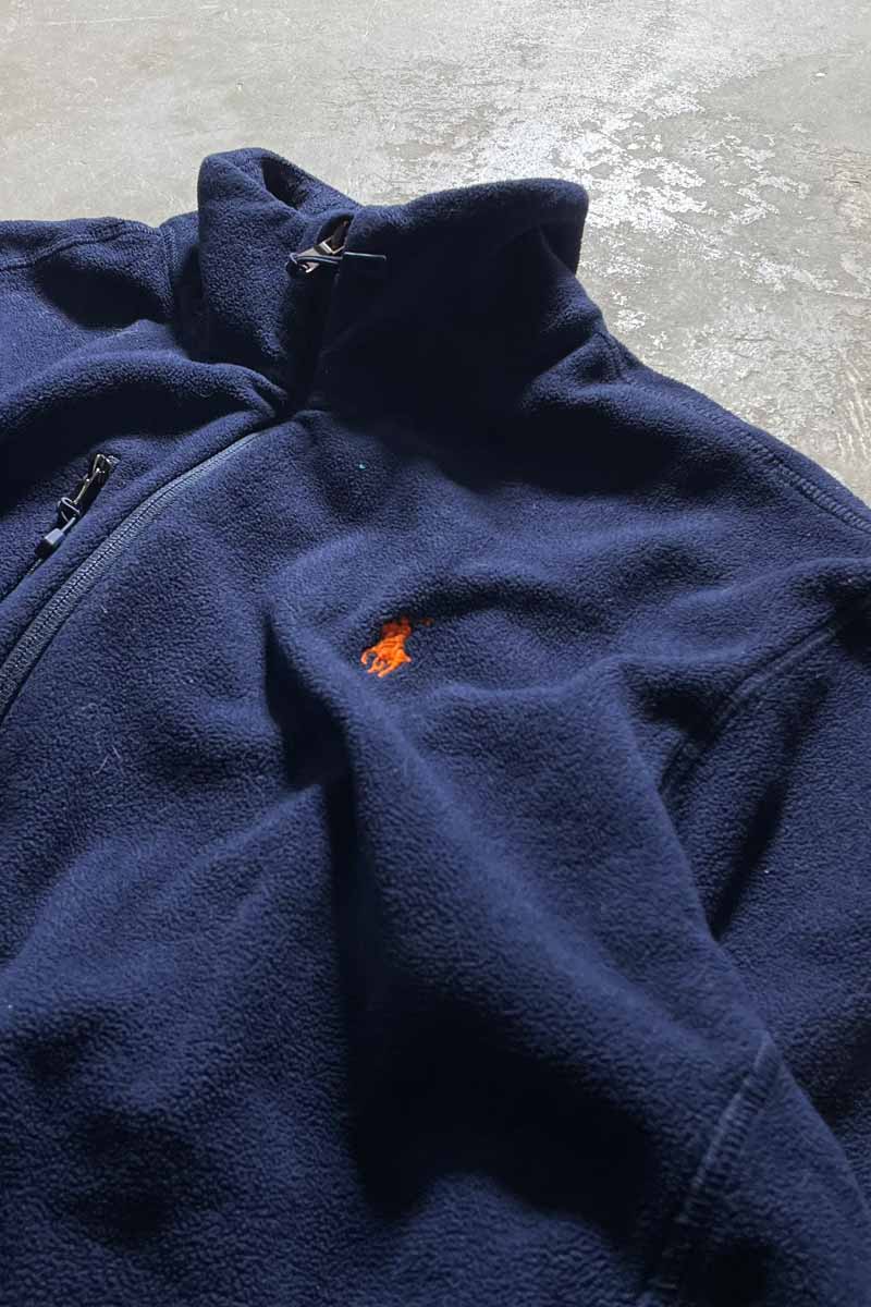 ZIP UP FLEECE JACKET/ NAVY [SIZE:XL USED]