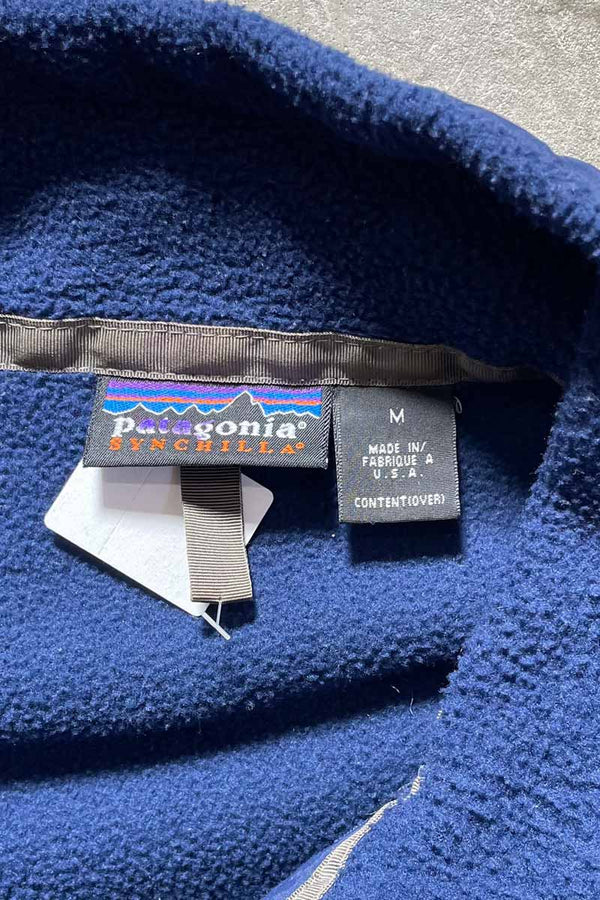 MADE IN USA 90-00'S SYNCHILLA FLEECE JACKET/ NAVY [SIZE:M USED]