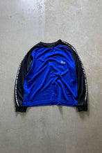 画像をギャラリービューアに読み込む, MADE IN USA 90&#39;S L/S GAME T-SHIRT / BLACK / BLUE [SIZE: M USED]
