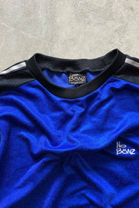 MADE IN USA 90'S L/S GAME T-SHIRT / BLACK / BLUE [SIZE: M USED]