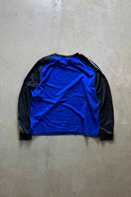 画像をギャラリービューアに読み込む, MADE IN USA 90&#39;S L/S GAME T-SHIRT / BLACK / BLUE [SIZE: M USED]
