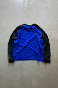 MADE IN USA 90'S L/S GAME T-SHIRT / BLACK / BLUE [SIZE: M USED]