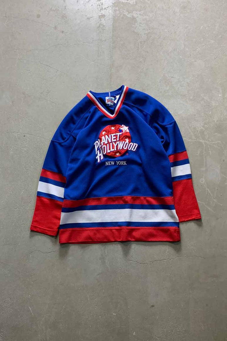 90'S NEW YORK GAME SHIRT / BLUE [SIZE: S USED]