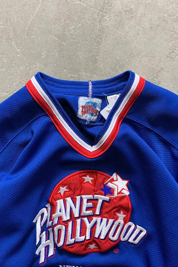 90'S NEW YORK GAME SHIRT / BLUE [SIZE: S USED]