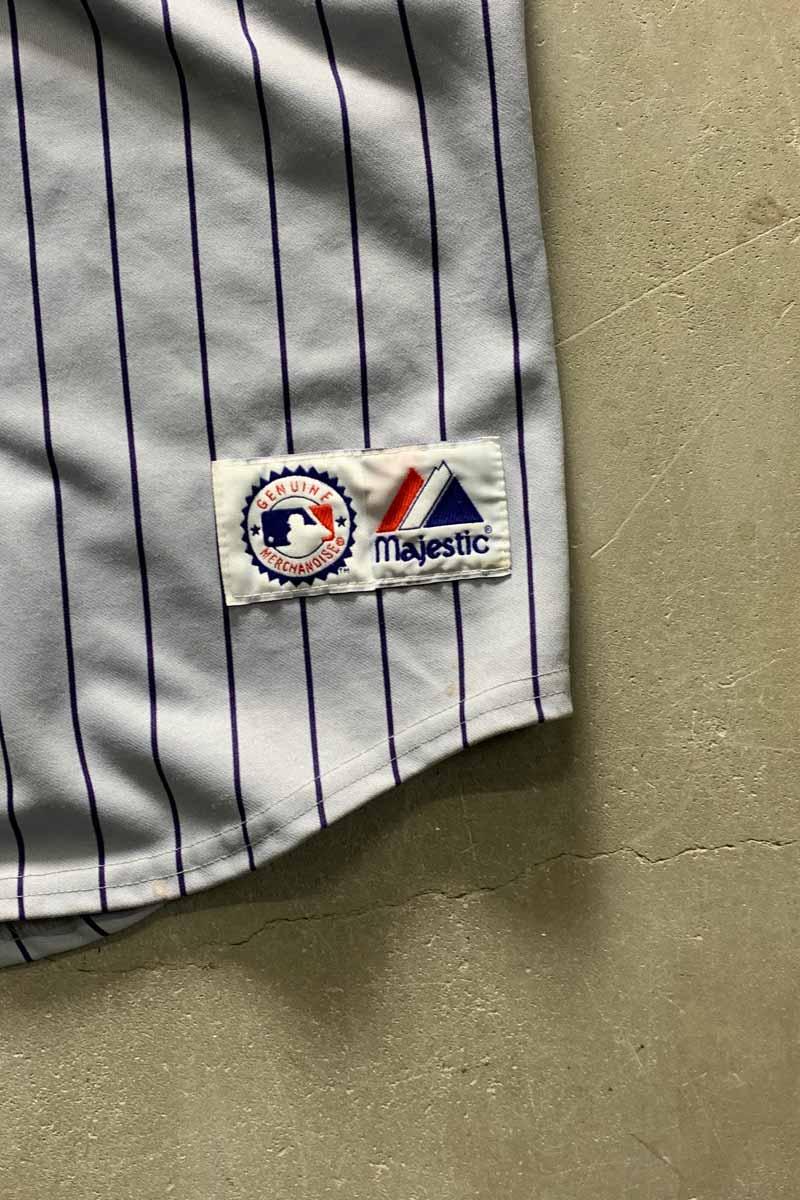90'S MLB COLORADO 2 TULOWITZKI S/S BASEBALL SHIRT / GRAY [SIZE: M USED]