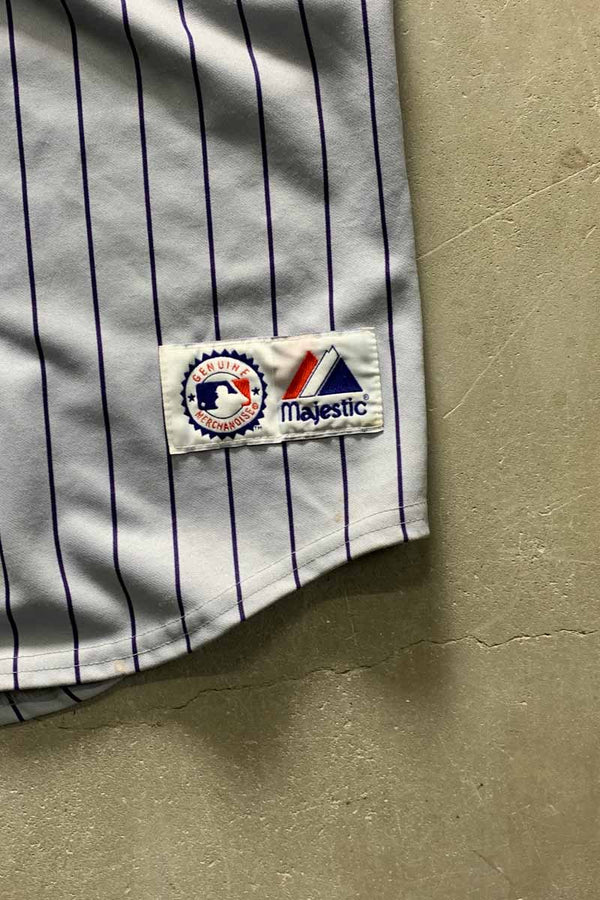 90'S MLB COLORADO 2 TULOWITZKI S/S BASEBALL SHIRT / GRAY [SIZE: M USED]