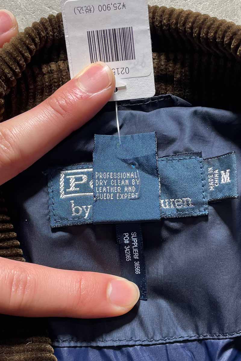 90'S QUILTING PUFF JACKET/ NAVY [SIZE:M USED]
