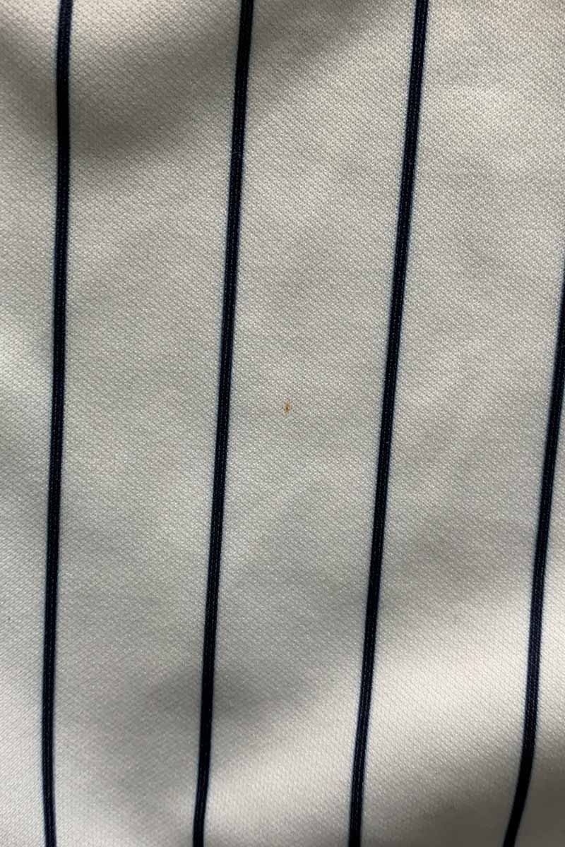 90'S S/S NY YANKEES 2 JETER BASEBALL GAME SHIRT / WHITE [SIZE: L USED]