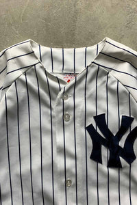 MADE IN USA 90'S S/S NY YANKEES KANO 24 BASEBALL GAME SHIRT / WHITE [SIZE: L USED]