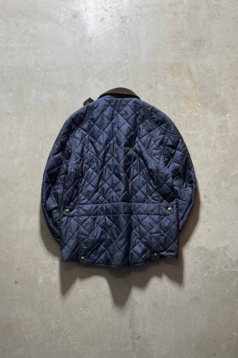 90'S QUILTING PUFF JACKET/ NAVY [SIZE:M USED]