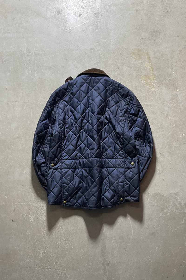 90'S QUILTING PUFF JACKET/ NAVY [SIZE:M USED]