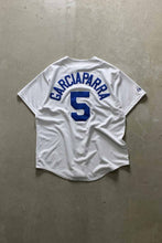 画像をギャラリービューアに読み込む, 90&#39;S MLB DODGERS GARCIAPARRA 5 BASEBALL SHIRT / WHITE [SIZE: XL USED]
