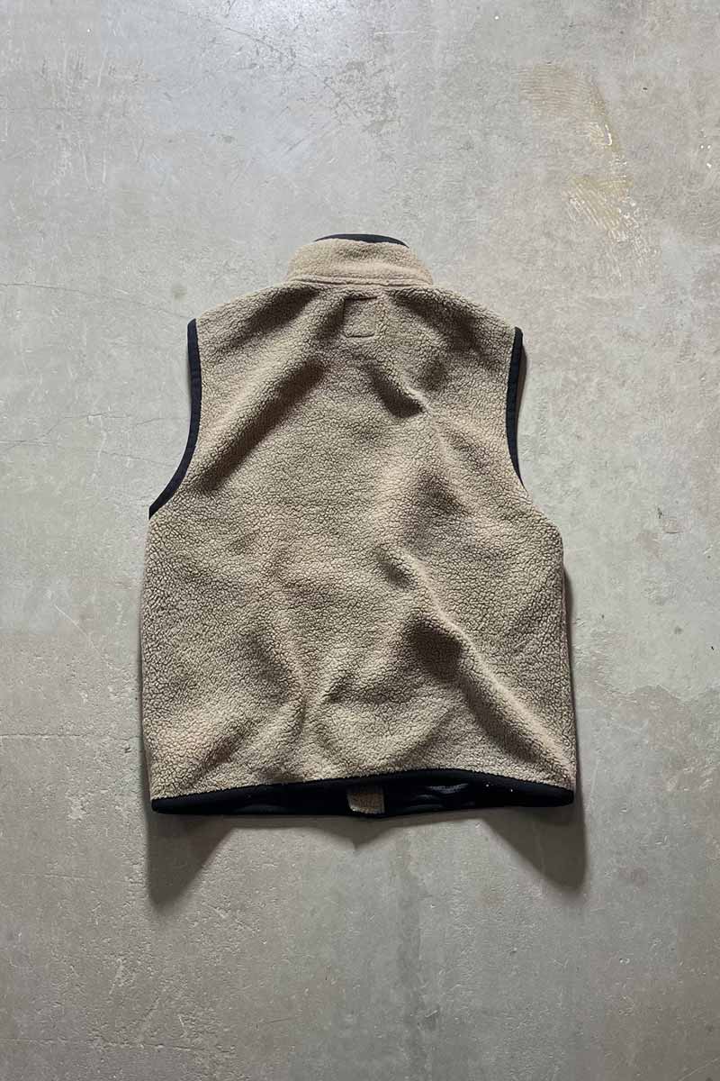 Y2K EARLY 00'S FLEECE VEST/ BEIGE [SIZE:M USED]
