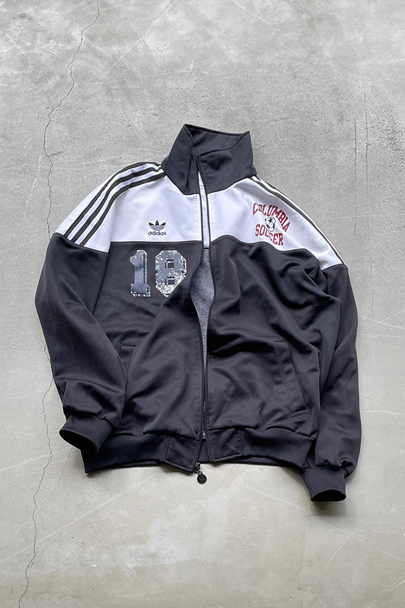 80'S COLUMBIA SOCCER TRACK JACKET / BLACK [SIZE: L USED]