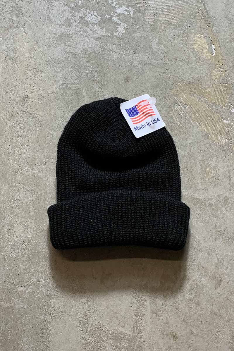 MADE IN USA ACRYLIC WATCH KNIT CAP / BLACK [NEW]