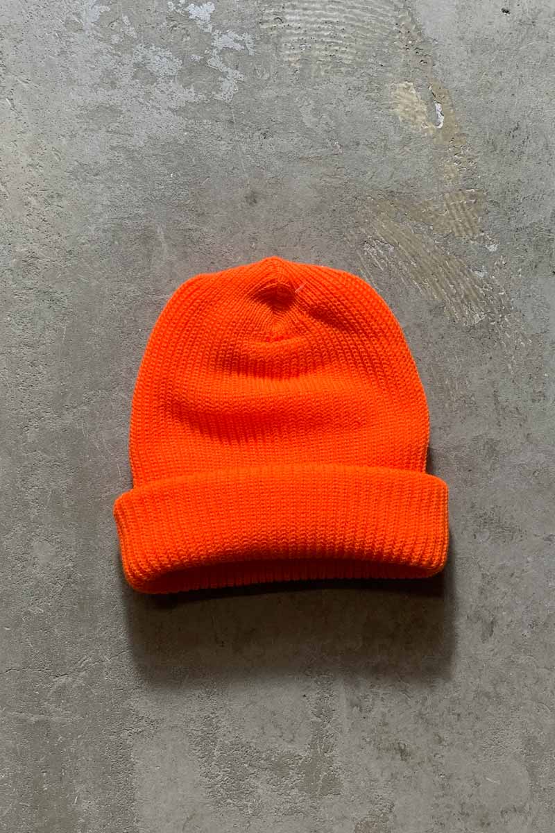 MADE IN USA ACRYLIC WATCH KNIT CAP / BRAZE ORANGE [NEW]
