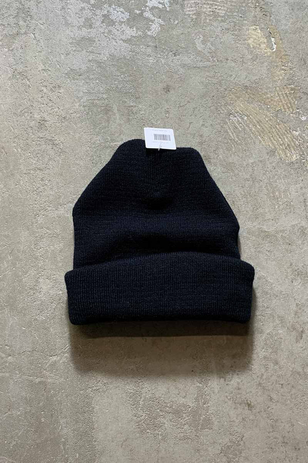 ACRYLIC KNIT CAP / BLACK [SIZE: ONE SIZE DEADSTOCK/NOS]