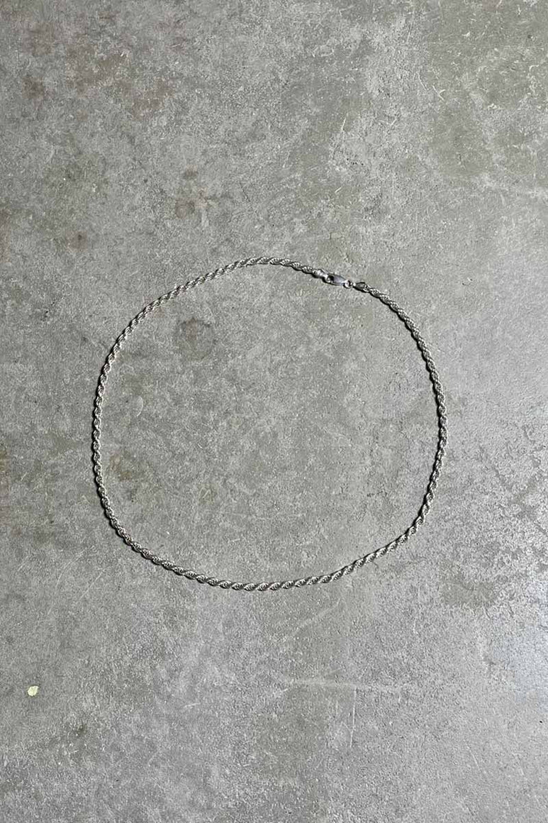 MADE IN ITALY 925 SILVER FRENCH ROPE NECKLACE [SIZE: ONE SIZE USED]