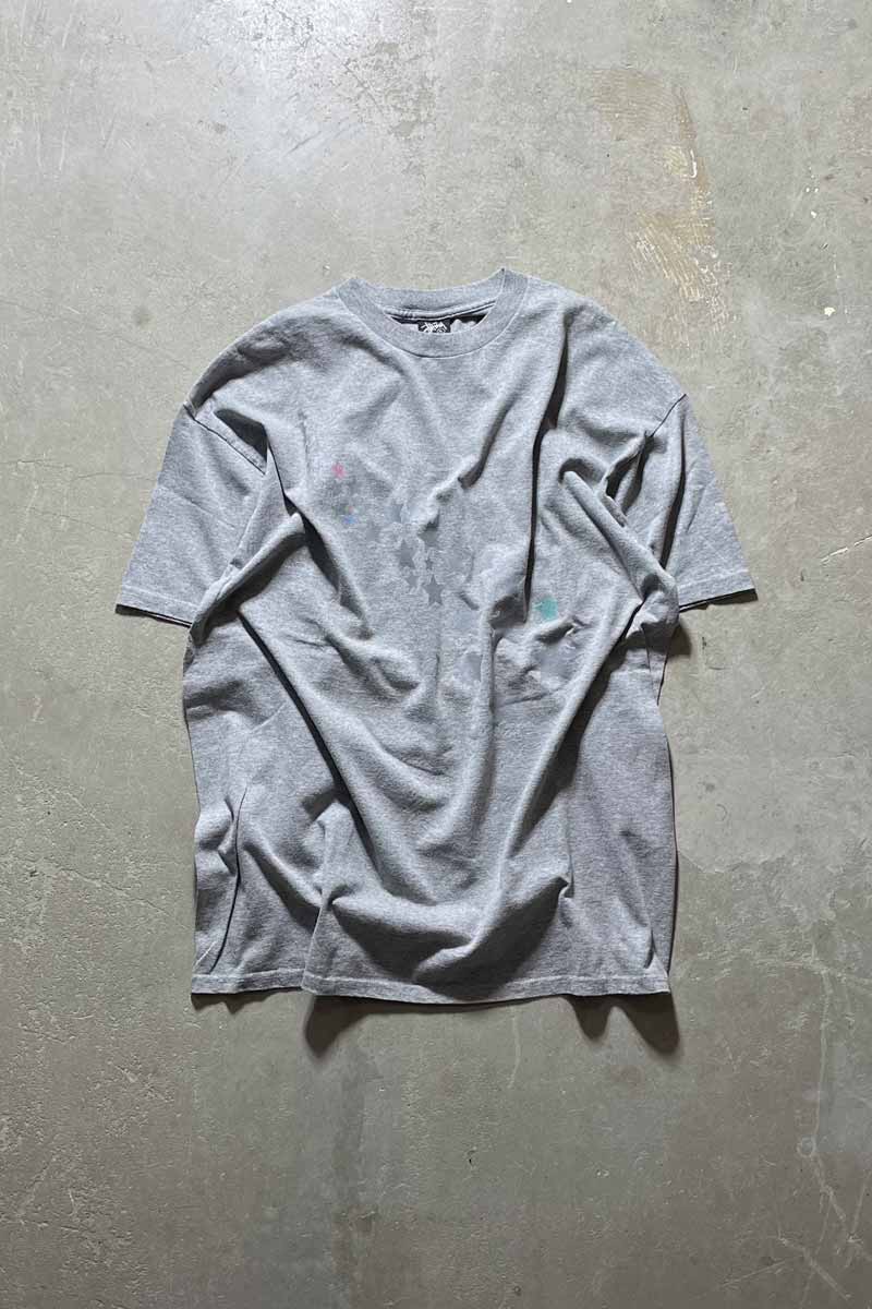 MADE IN MEXICO Y2K EARLY 00'S STAR PRINT T-SHIRT / GRAY [SIZE: XL USED]