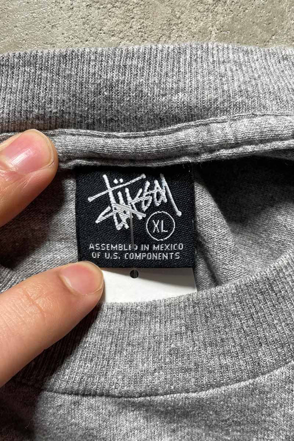 MADE IN MEXICO Y2K EARLY 00'S STAR PRINT T-SHIRT / GRAY [SIZE: XL USED]