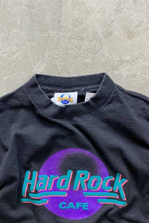 MADE IN CANADA EARLY 00'S MONTREAL LOGO PRINT ADVERTISING T-SHIRT / BLACK [SIZE: L USED]