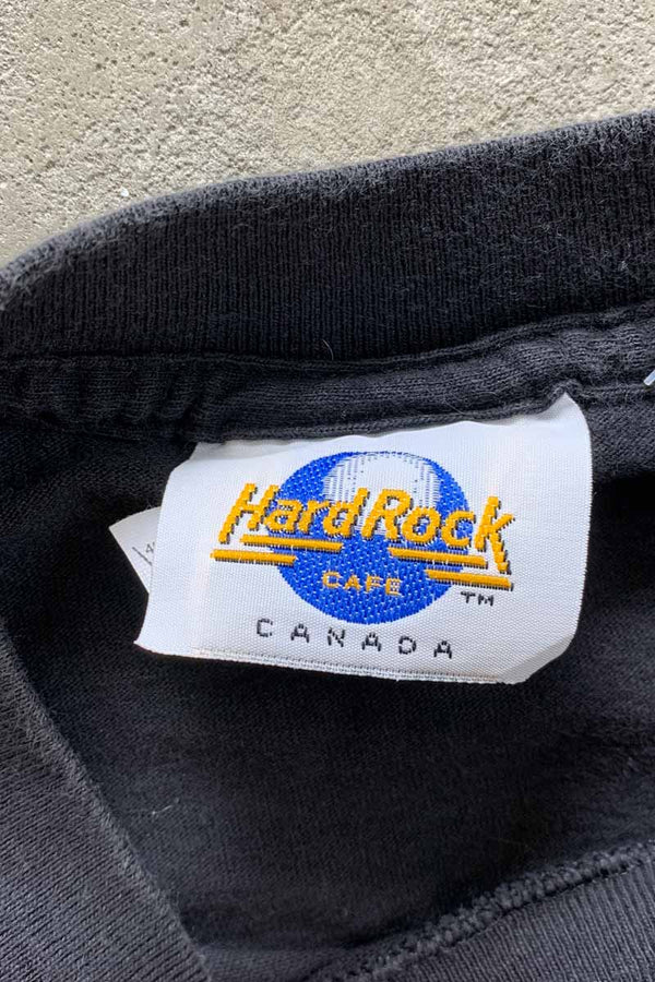 MADE IN CANADA EARLY 00'S MONTREAL LOGO PRINT ADVERTISING T-SHIRT / BLACK [SIZE: L USED]