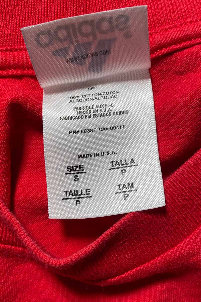 LOGO BACK PRINT T-SHIRT / RED [SIZE: S USED]