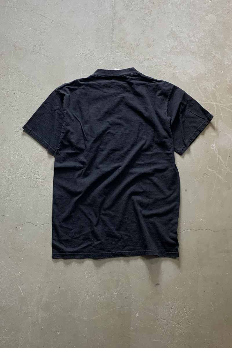 MADE IN CANADA EARLY 00'S MONTREAL LOGO PRINT ADVERTISING T-SHIRT / BLACK [SIZE: L USED]