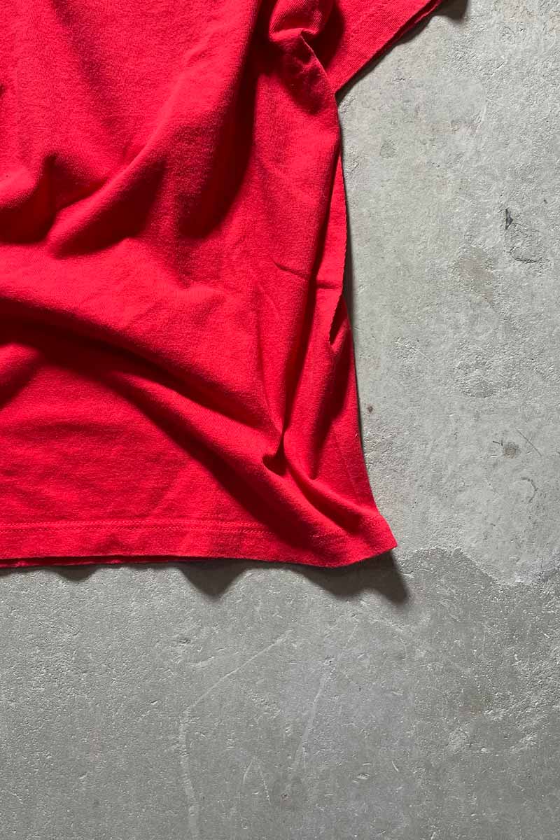 LOGO BACK PRINT T-SHIRT / RED [SIZE: S USED]