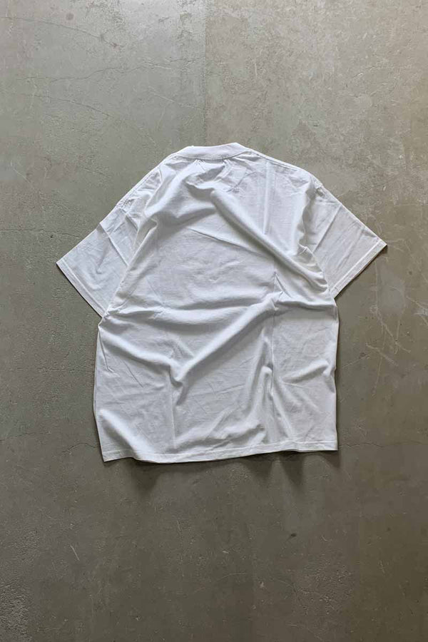 MADE IN USA 90'S S/S THREE CAT SQUARE PRINT ANIMAL T-SHIRT / WHITE [SIZE: XL USED]