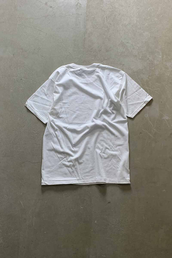 MADE IN USA 90s S/S DO NOT DISTURB CAT PRINT ANIMAL T-SHIRT / WHITE [SIZE: L DEADSTOCK/NOS]