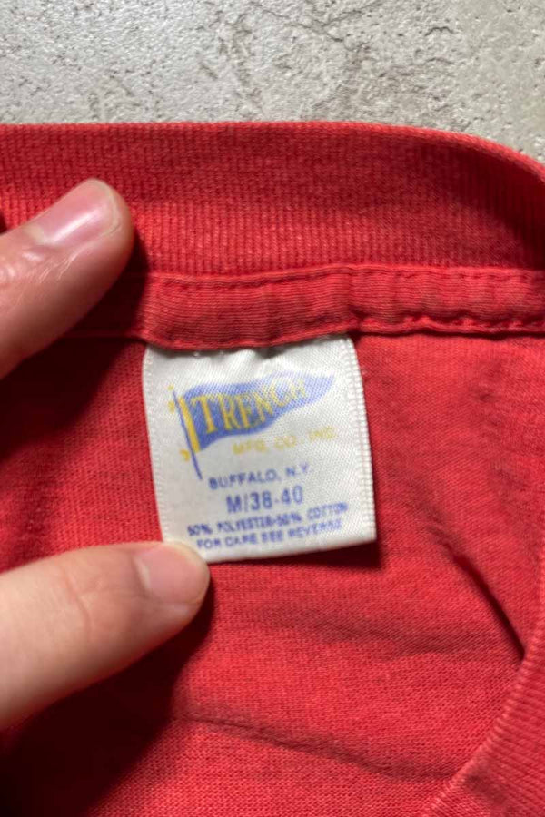 MADE IN USA 90'S 76ERS PRINT T-SHIRT / RED [SIZE: L USED]